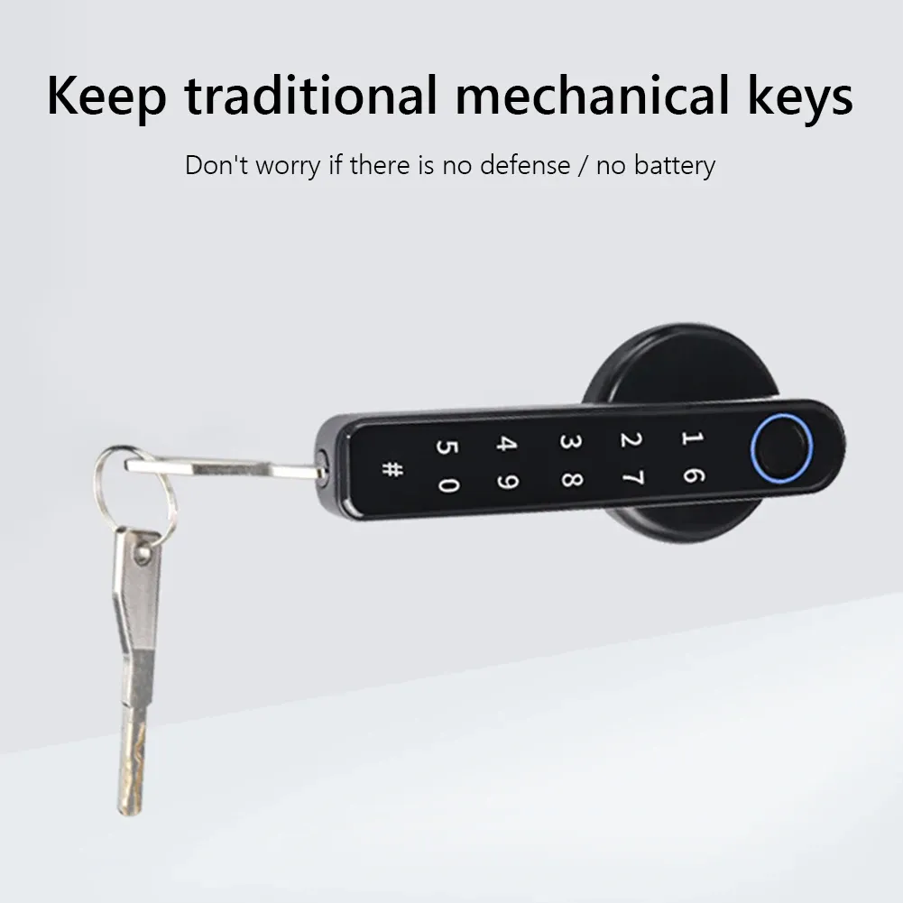 Lock Bluetoothcompatible Door Lock with 2 Keys Electronic Door Knobs Lock Keyless Entry Fingerprint Security Handle Lock for Bedroom