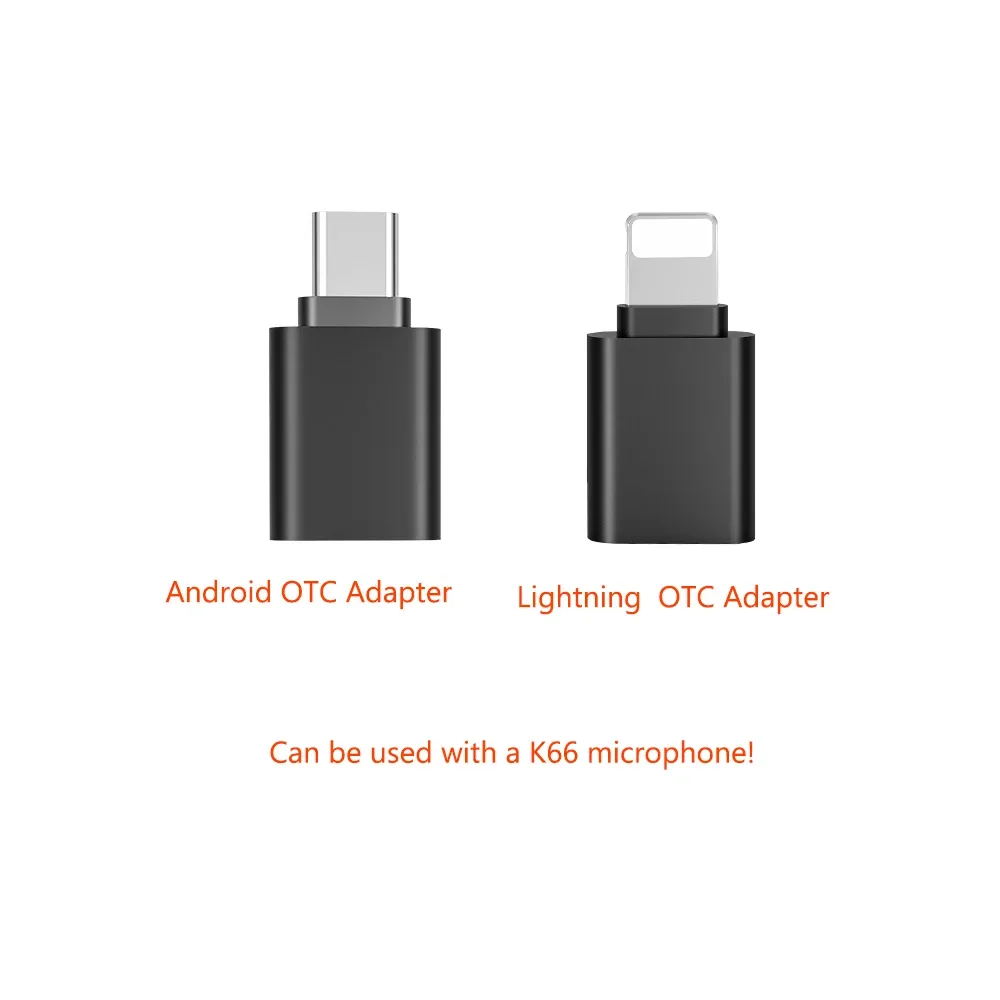 アクセサリーZealSound K66 USB Microphone Phone Adapter Lightning/Type C Adapter for iPhone Androidスマートフォン