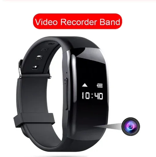 Relógios 1080p Câmera profissional de vídeo Recodificação Smartband Voice Photo Photo Screen HD Band Smart Watch SmartWatch