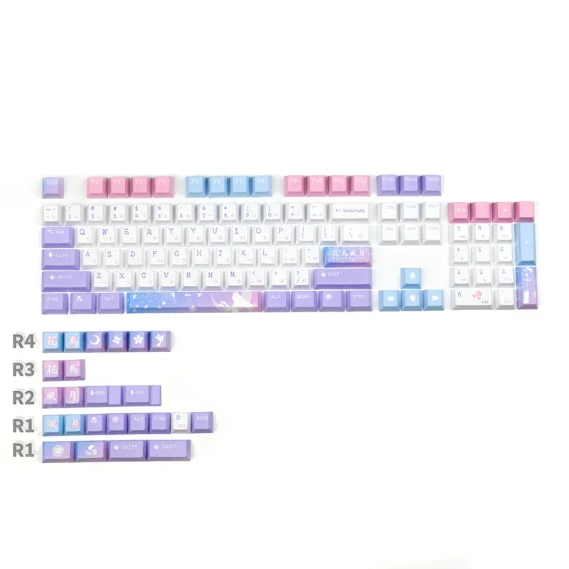 Combos Keyboard mécanique pbt keycap colorant le profil de cerise de cerise de cerise japonais keycaps personnalisés pour cerise mx kailh box