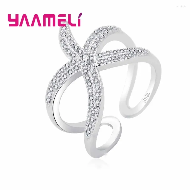 Cluster anneaux à la mode parfaite petite amie ouverte avec design de poulpe 925 Bague de bijoux de mode en argent sterling pour femmes