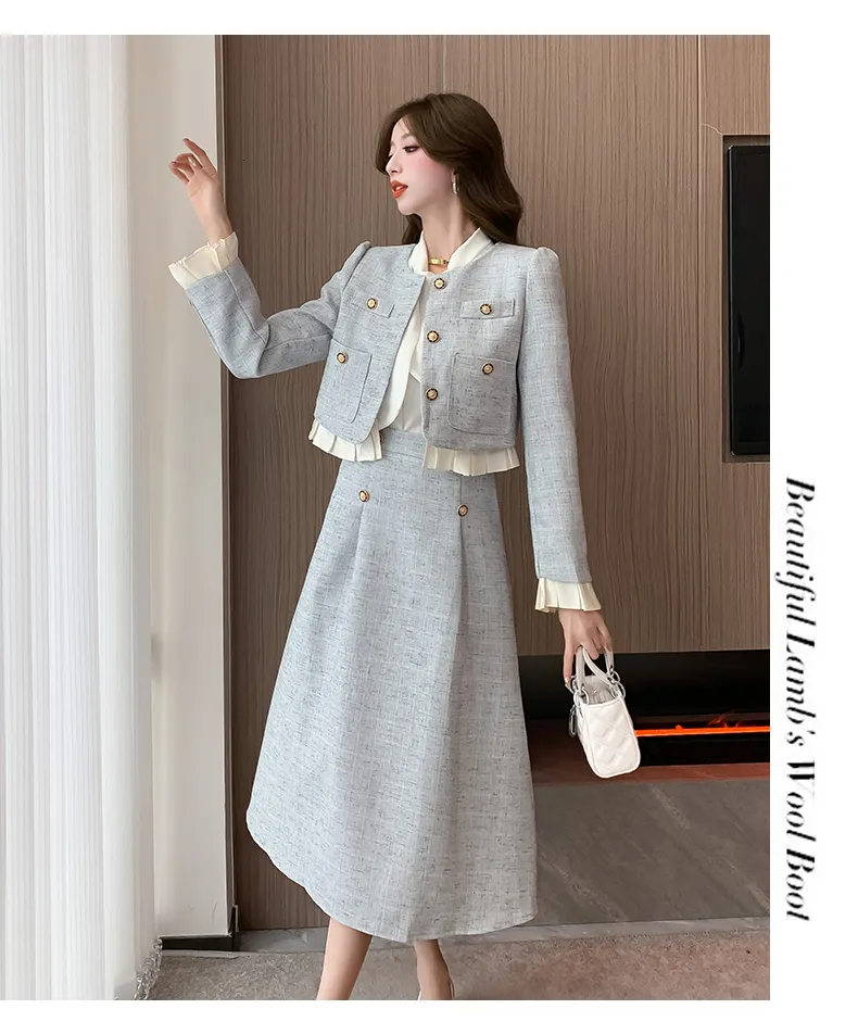 DHgate.com:Womens Fall Winter Elegant Two-Piece Set - Jacket DHgate.com:Womens Fall Winter Elegant Two-Piece Set - Jacket