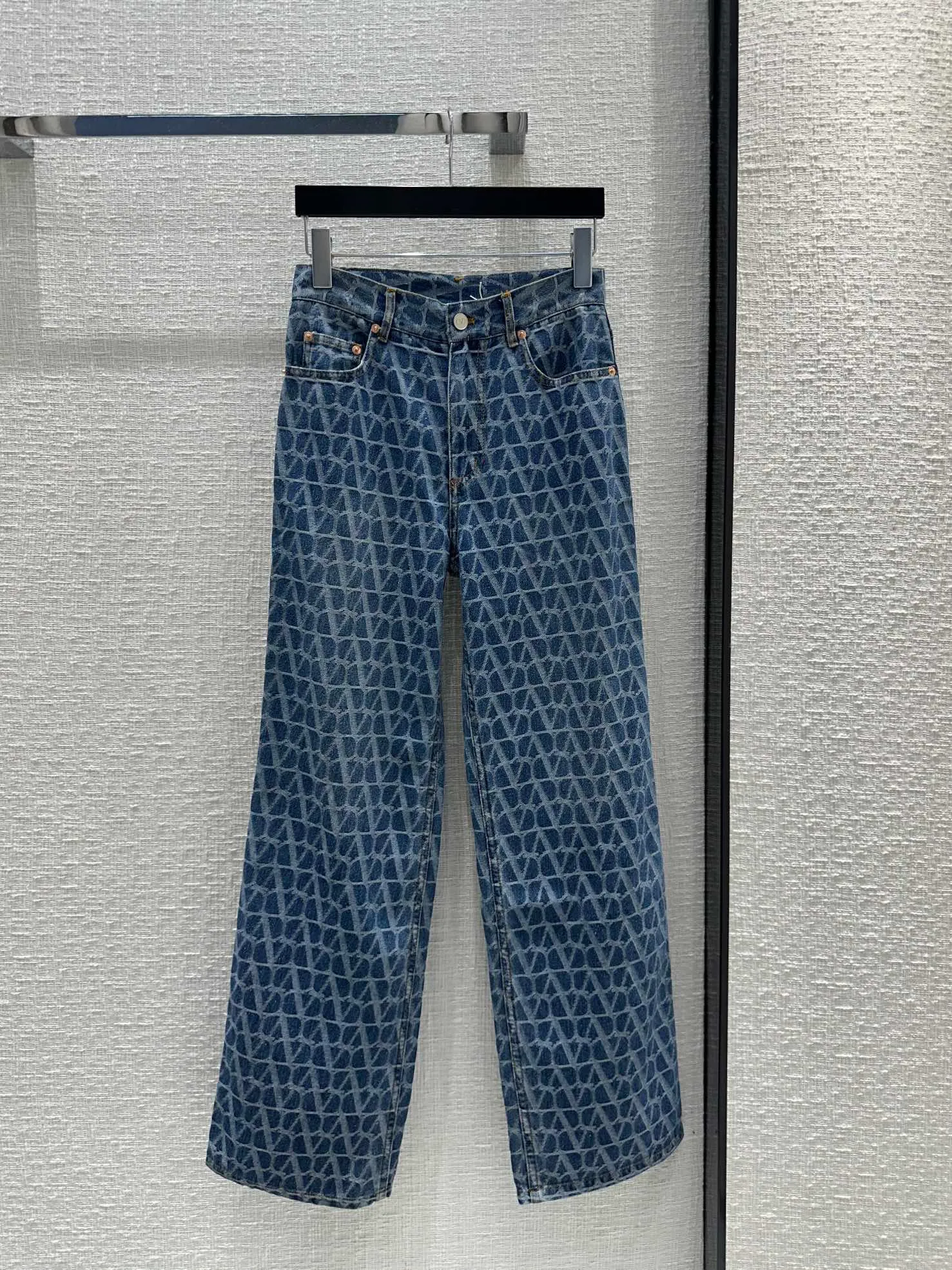 Designerjeans 2024 Neue Frühling Sommer Mode getäfelte Hosen Marke Gleiche Hosen Luxus Frauenkleidung 0404-18