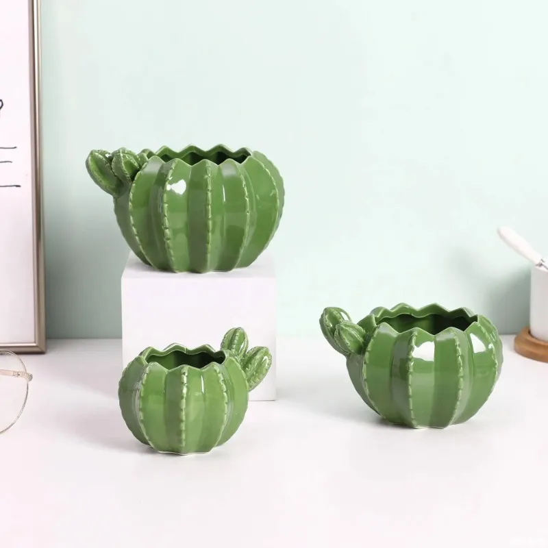 NOUVEAU CACTUS CERAMIQUE POT DE FLOOR