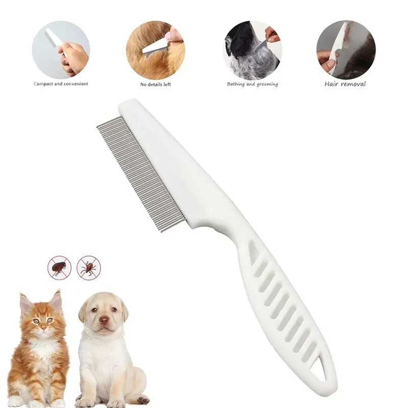 Home Pet Animal Care Comb Protect Flea Comb voor Cat Dog Pet Roestvrij staal comfort Flea Hair verzorging kam