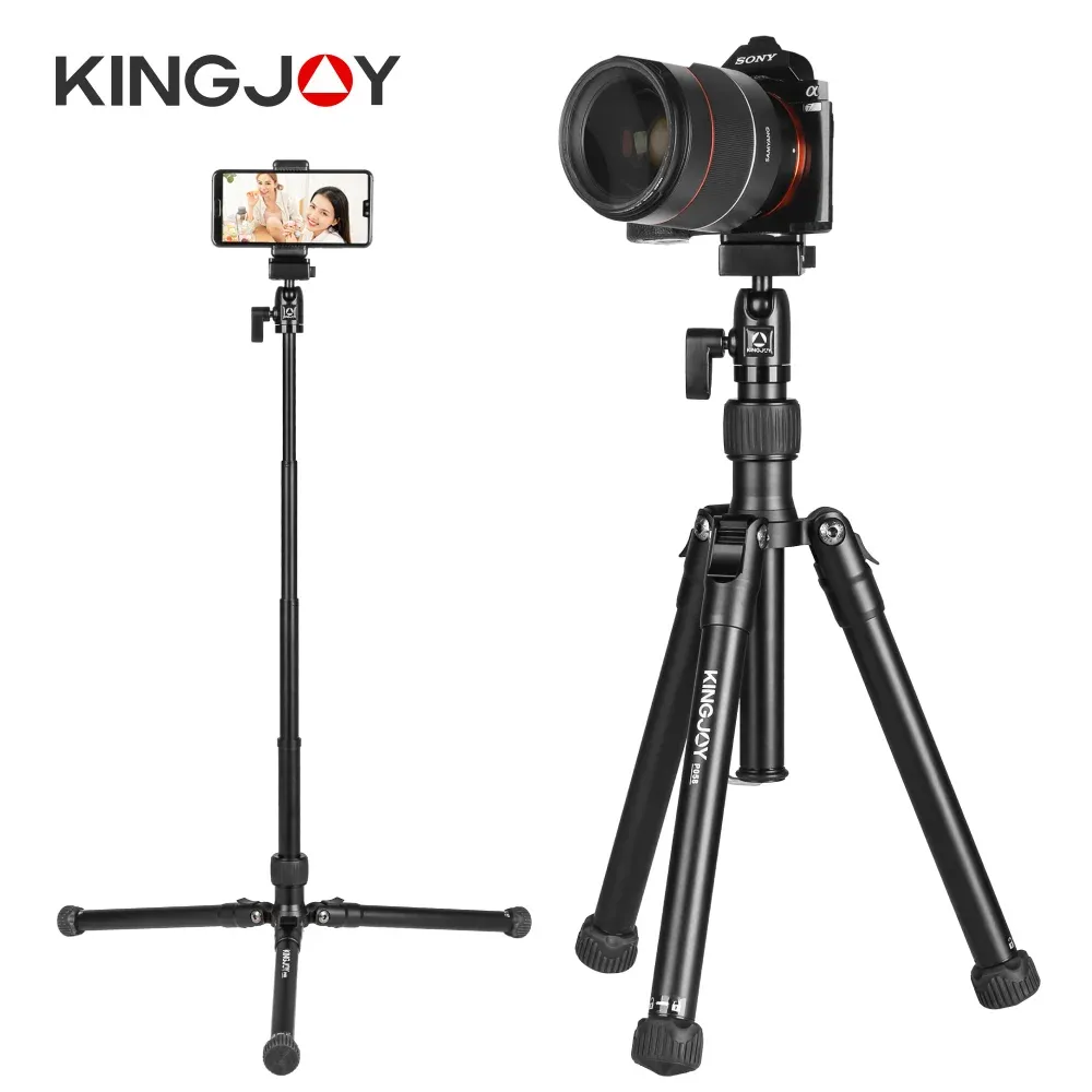 Stand Kingjoy P058 Camera Tripod Gorillapod Mobile Phone Tripe Aluminum Tripode Stand Lightweight Selfie Stick for Travel Photography