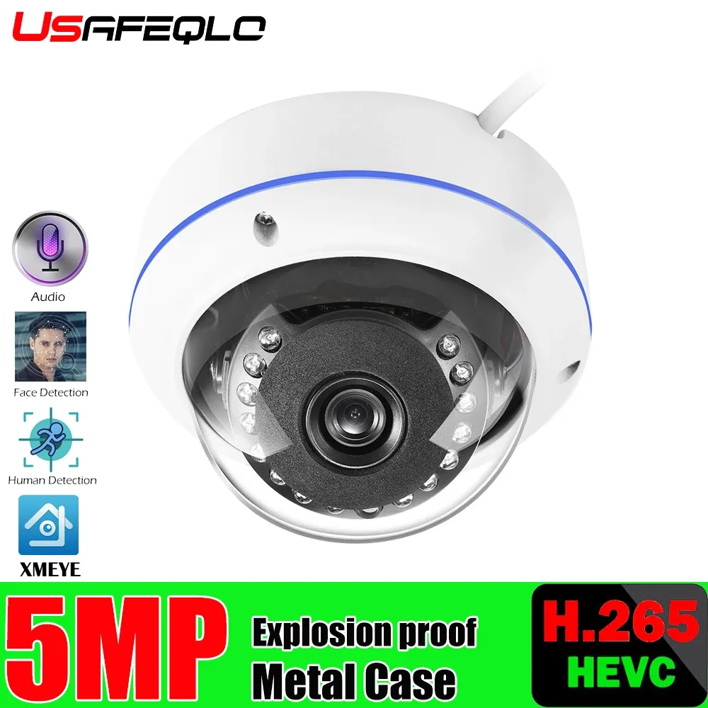 Kamery Poe Vandalproof Waterproof 5MP kamera IP Outdoor Dome 3MP 4MP Audio Security Surveillance HD CAM dla Onvif NVR