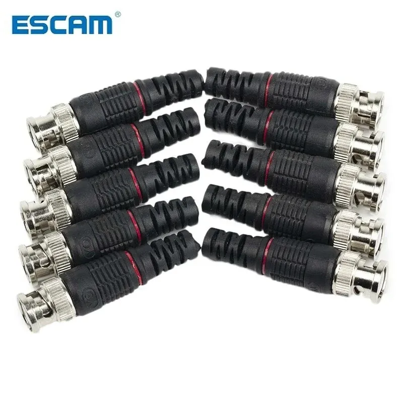 2024 BNC Male Plug Pin Solderless Straight Angle Video Adapter BNC Connector for CCTV Surveillance Camera Security System High