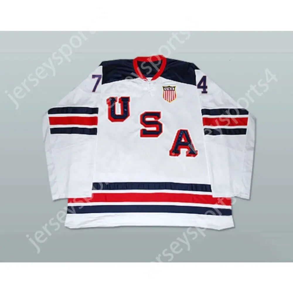 GDSIRカスタムT.J. Oshie 74 USA National Team Hockey Jersey 1960トリビュートスタイル新しいトップED S-M-L-XL-XXL-4XL-5XL-6XL