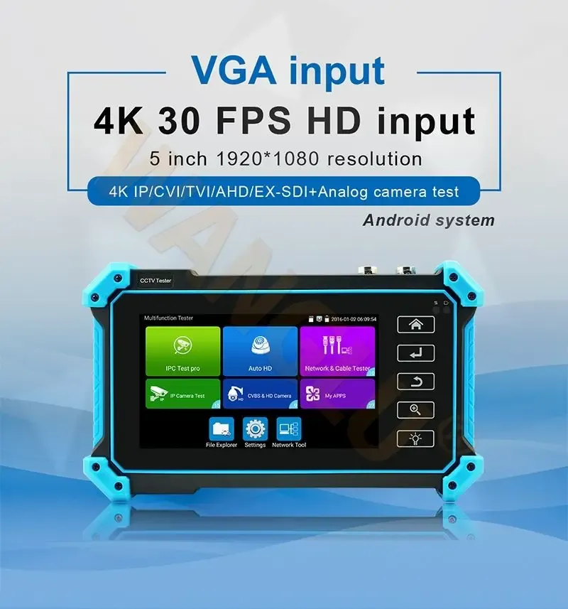 렌즈 IPC5200 플러스 전체 8MP IP CVI TVI AHD SDI 아날로그 1 VGA 4K HD 입력 IP 카메라 테스터