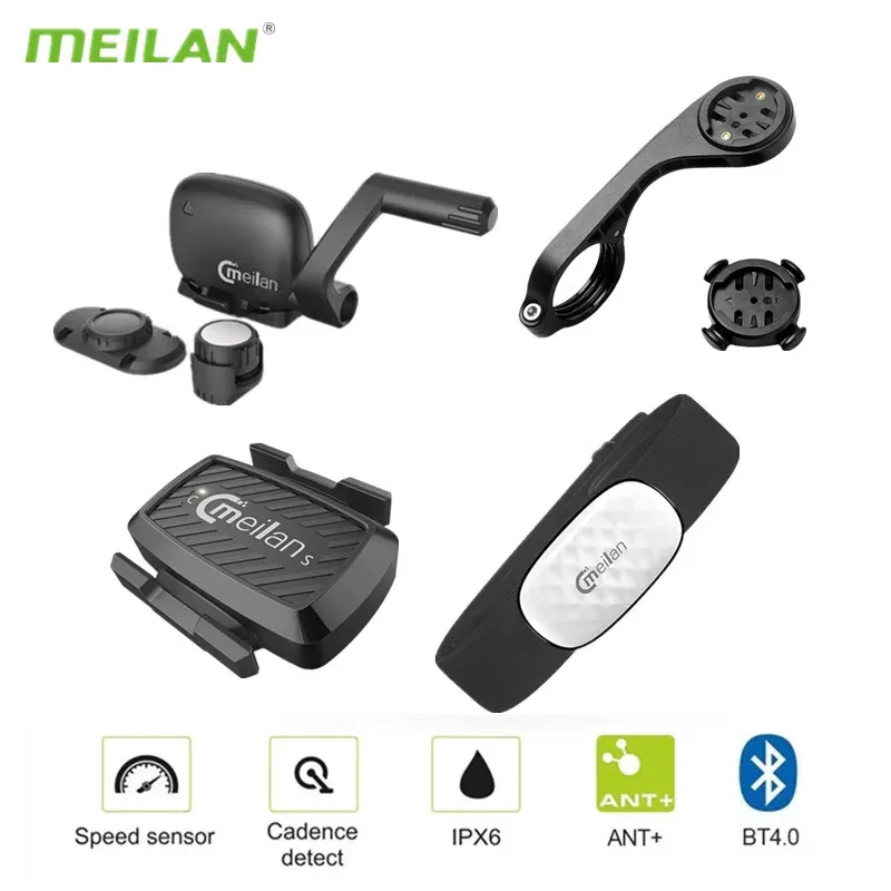 Lights Meilan Bike Accessories Speed ​​/ Cadence Capteur C1 C3 C5 + NOUVEAU C2 BLUETOOTH BT4.0 SENSORE BICYLE CARDRE SAFFICATION