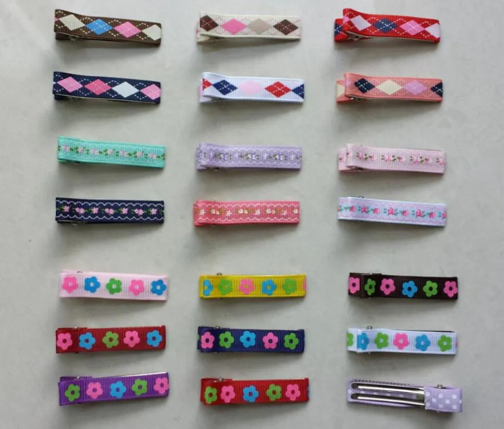 Printing LINED clips 100 PCSLOT Alligator hair clip Hair barrettes Baby clip Hairpins FJ32107649406