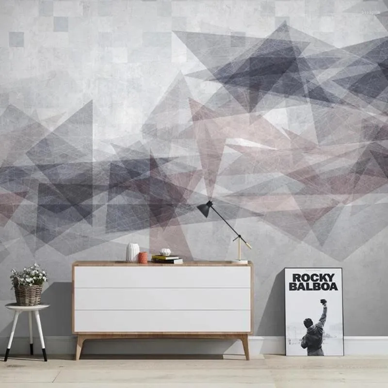 Bakgrundsbilder Molofi Custom 3D Nordic Modern Abstract Geometric Bakgrund Väggmålning Mural