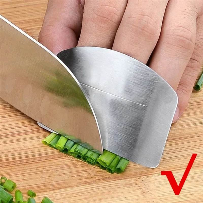 Garde-doigt Protégeurs de doigts en acier inoxydable coup de doigt protéger le couteau sûr Utilisation de produits de cuisine créatifs