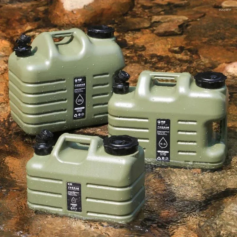 Bouteilles d'eau camping godet à boire rangement domestique extérieur avec robinet contenant des contenants de contenants