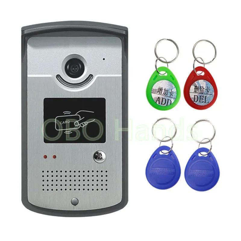 Türklingel XSLID Eingangsmaschinen -Gegenrechtsanlage Farb Video Tür Telefon Outdoor -Türklingel IR -Kamera mit CMOS Nachtsicht Can Reader Card