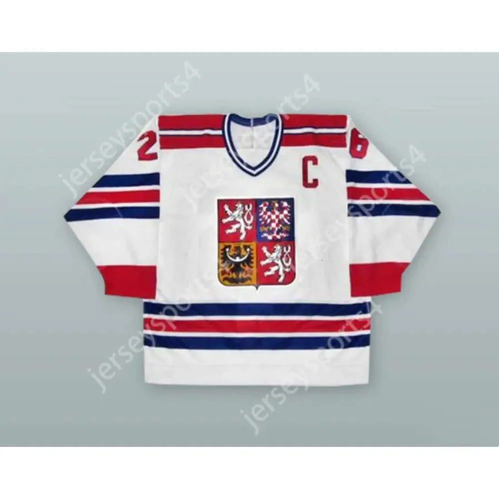 GDSIR Custom White Robert Reichel 26 Ceca Repubblica Nazionale Hockey Jersey New Top E-M-L-XL-XXL-3XL-4XL-5XL-6XL