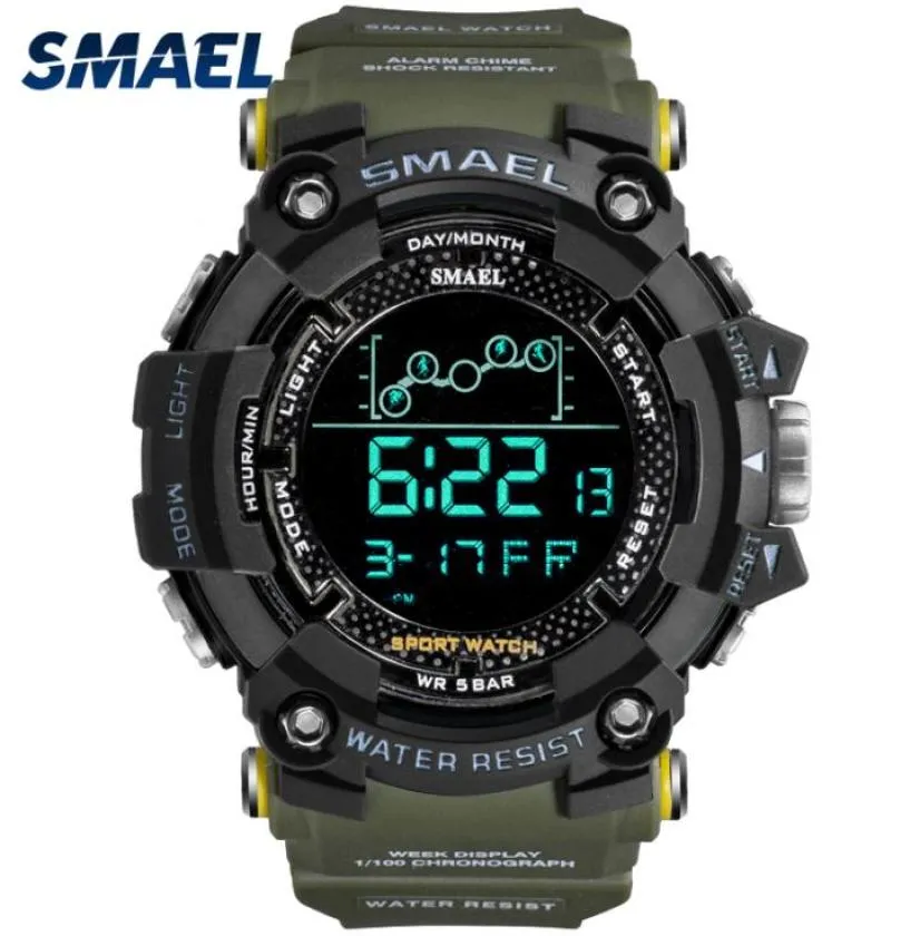 Homens assiste a crosta de pulso digital de pulso de pulso resistente à água militar para machos Relogio Masculino Watches7481656