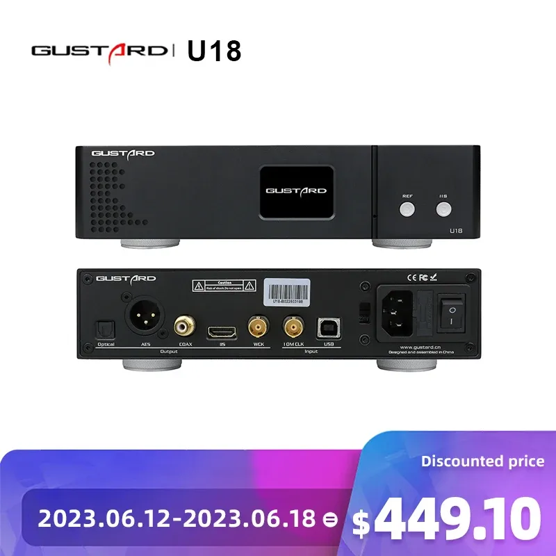 Sprzęt Gustard U18 Nowa generacja interfejsu audio o wysokiej wydajności USB XMOS XU216 DSD512 PCM768KHz Hiend Audio Interface IIS Pinout