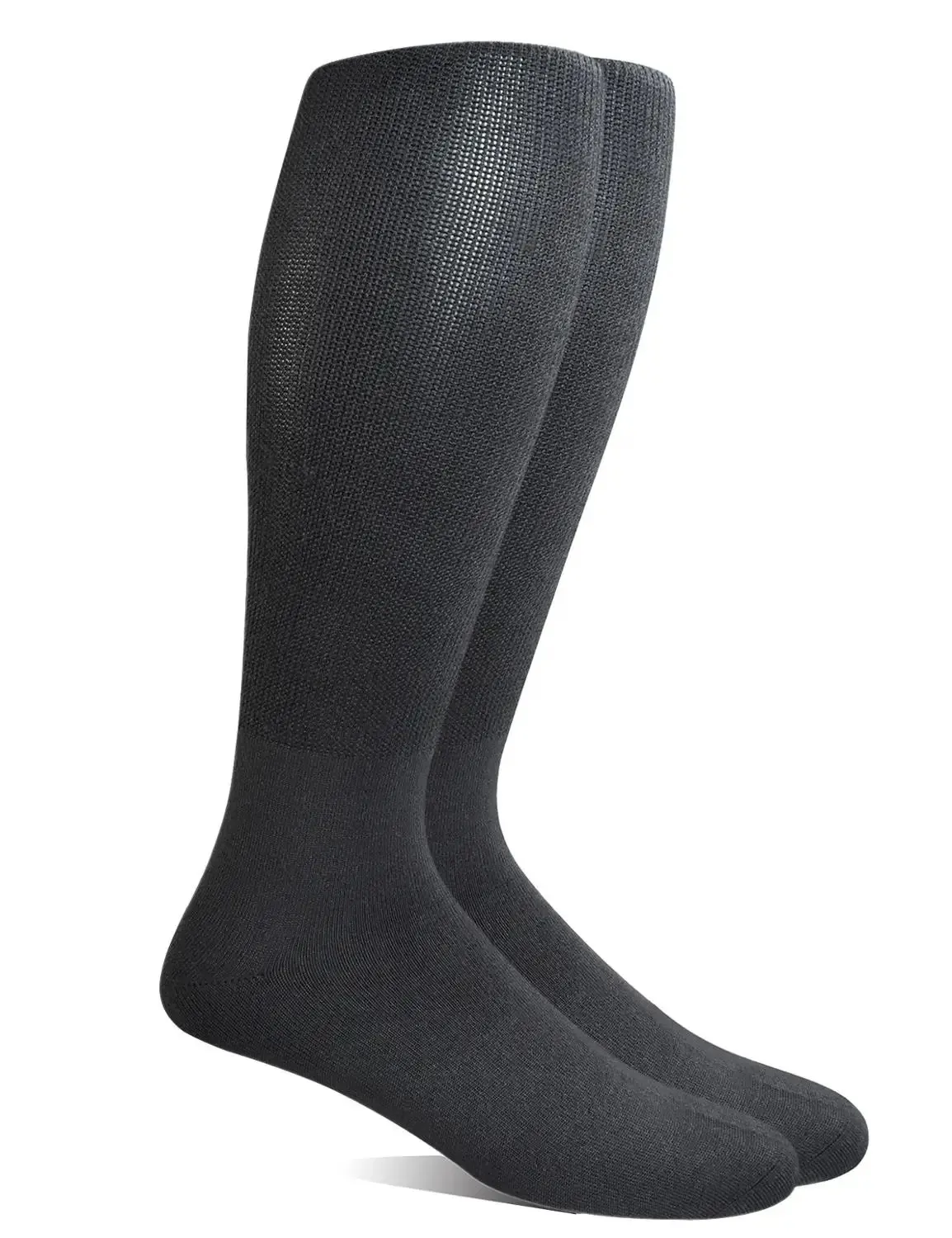 Yomandamor Mens 4 par över kalven Super Soft Diabetic/Dress Socks med sömlös tå 240321