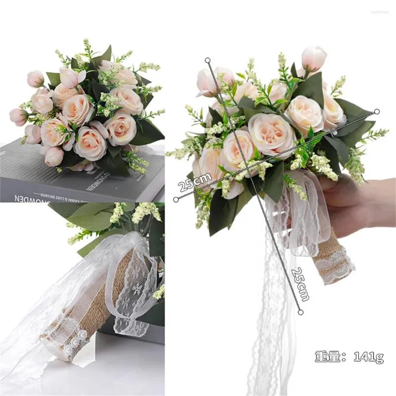 Fleurs de mariage Mori Department Simulation Flower Props Bride Bride Hand Throw Western Outdoor Bouquet