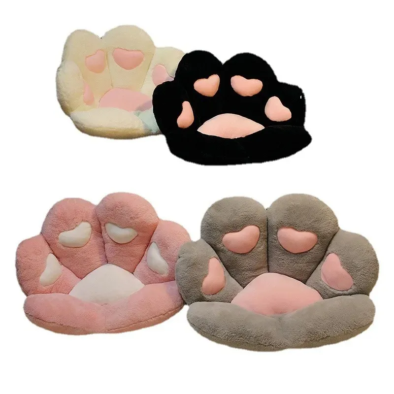 Armchair Seat Cat Paw Cushion for Office Dinning Chair Desk Seat Backrest Pillow Office Seats Massage Cat Paw Cushion Cartoons