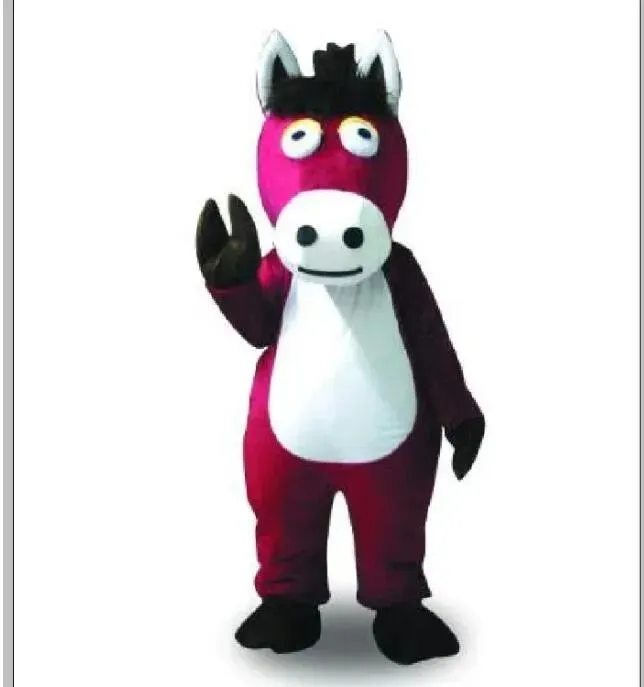 2024 Halloween Classic Version Red Horse mascot Costume for Party Cartoon Character Mascot Sale free shipping support customization