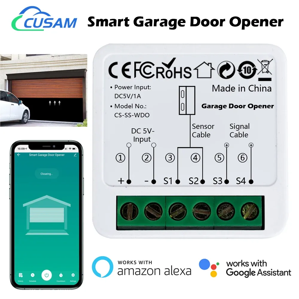 Управление Wi -Fi Smart Garage Gorage Controller Tuy