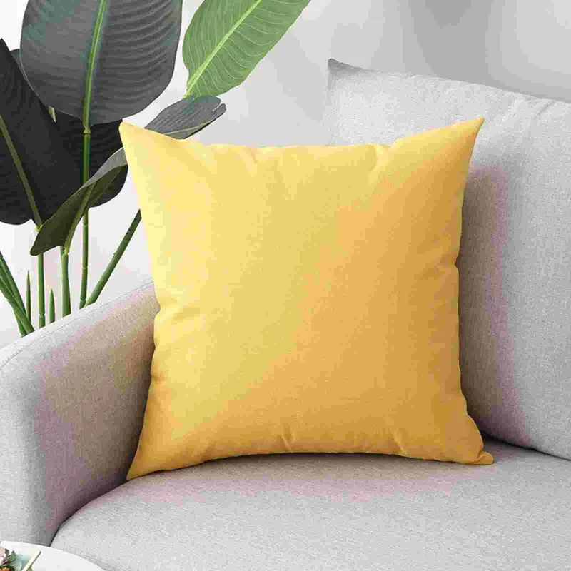 Coussin étanche à jet d'oreiller couvercle des couvertures extérieures canapé de lin à la maison oreillers jaunes