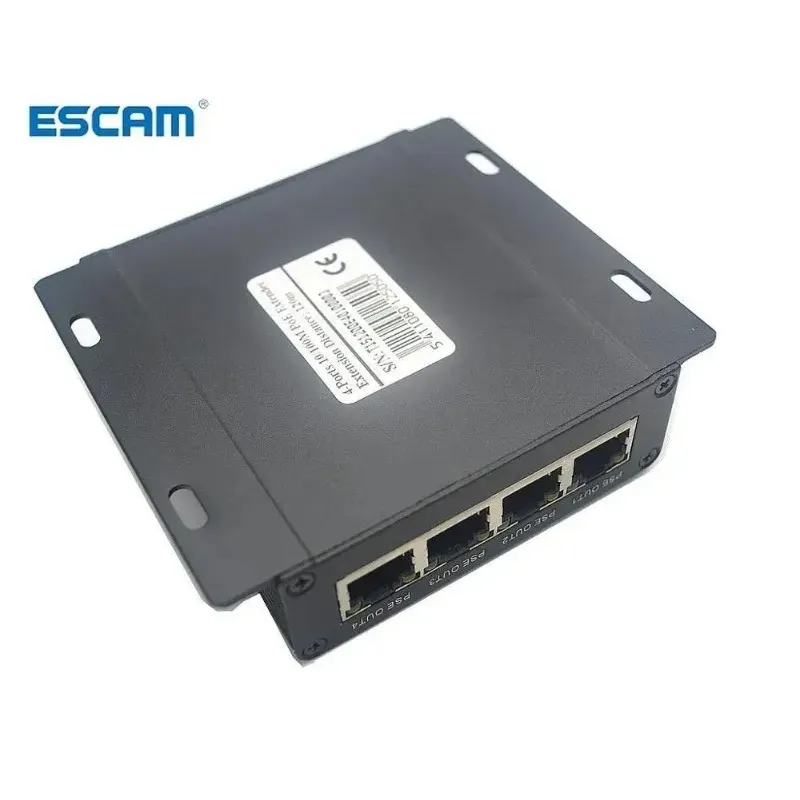 4 PORT IEEE802.3AT 25.5W POE -extender / repeater voor IP -camera verlengt 120m transmissie -afstand met 10 / 100m LAN -poorten