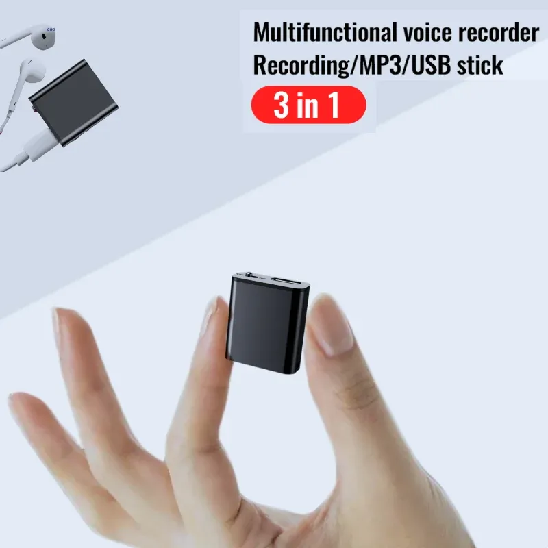 Recorder AGC Aktywowany mini głosowy rejestrator Espia 432 GB Magnetyczny inteligentny dźwięk dźwiękowy