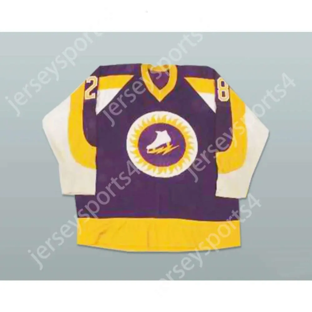 Gdsir Custom Purple 28 Wha York Golden Blades Hockey Jersey Nieuwe top ed S-M-L-XL-XXL-3XL-4XL-5XL-6XL