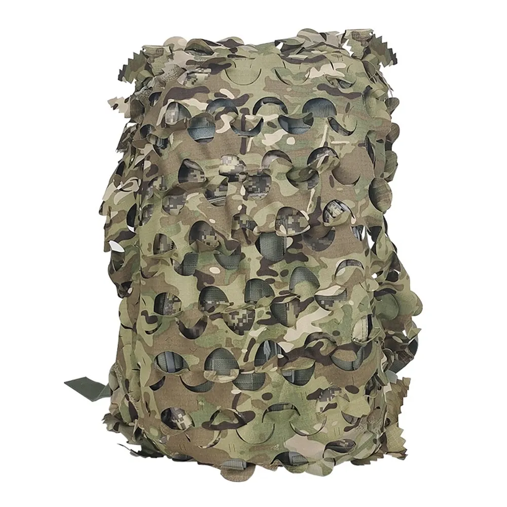 Bolsas 3D Camo Net Mackpack Capa 60L 80L Laser Cut Camouflage Hunting Backpack Capa Paintball Paratrooper Acessórios de caça