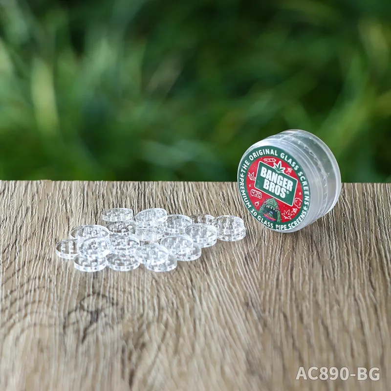 Glazen honingraatfilterscherm droog kruiden waterpijp bongs rookpijpen 10 mm kom tabak lepel lepels pijpen glazen gereedschap onderdelen 7 gaten sigarettenaccessoire 20 stks in plastic doos