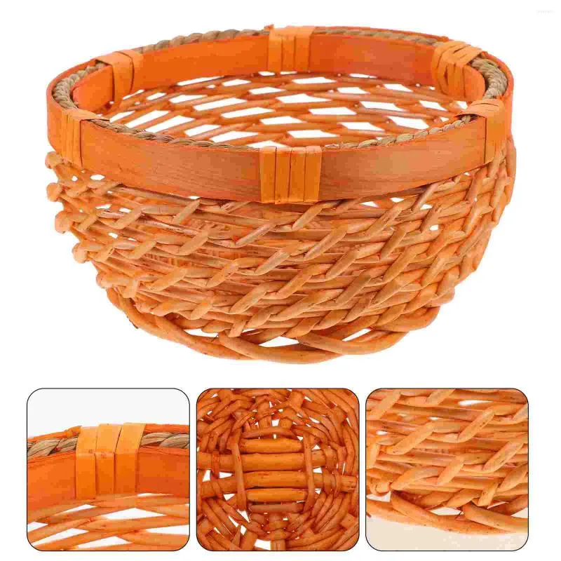Dinyire Sets Rattan Bread Basket eenvoudige opslag geweven planken Decorate Desktop Decoratief weven