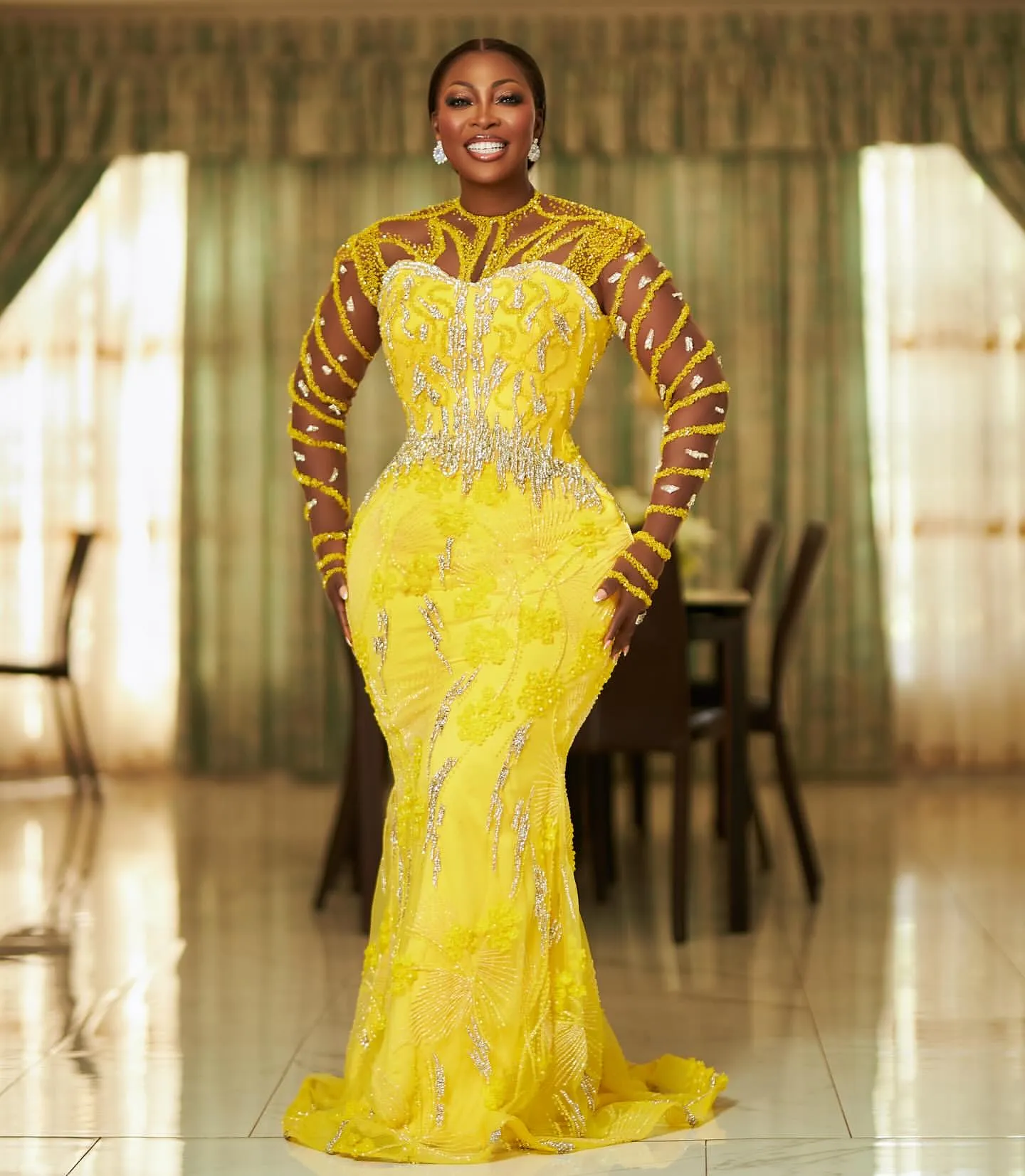 yellow birthday dress for women Mingmingxi Summer Birthday Party Dresses 2024 Irregular Ruffle Elegant Mesh Dress  Yellow Long Dresses for Women