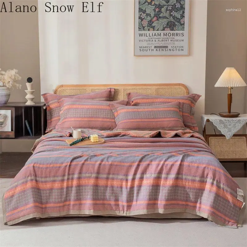 Sängkläder uppsättningar 2024 Bomullsskönhet hem sovrum set omslag platt bäddsäng för vuxen edredom kung gåva grå sommar