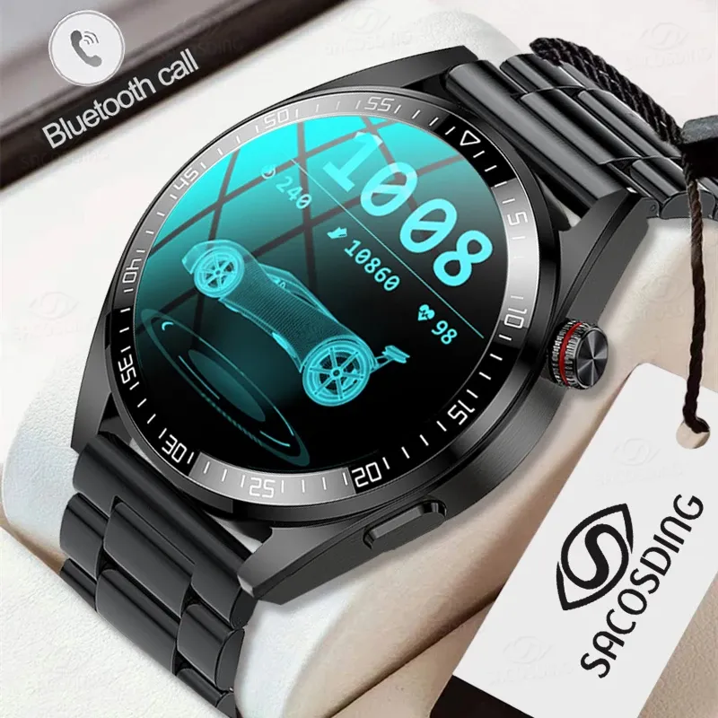 Uhren 2022 Neue Bluetooth Call SmartWatch Männer benutzerdefinierte Uhrengesicht 454*454 Amoled Screen Smart Watches immer anzeigen Zeit 8 GB Lokale Musik
