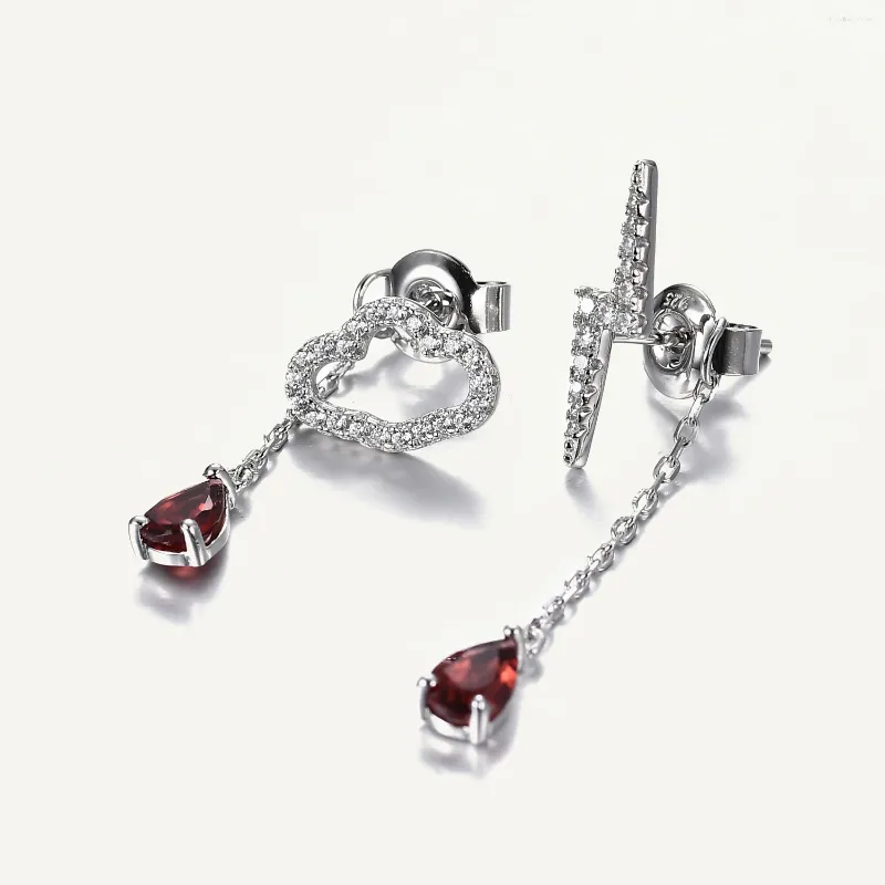 Stud Earrings GEM'S BALLET Women Earring Silver Needles Tassels Design Garnet Eardrop Exquisite Dangle Luxury Fine Jewelry