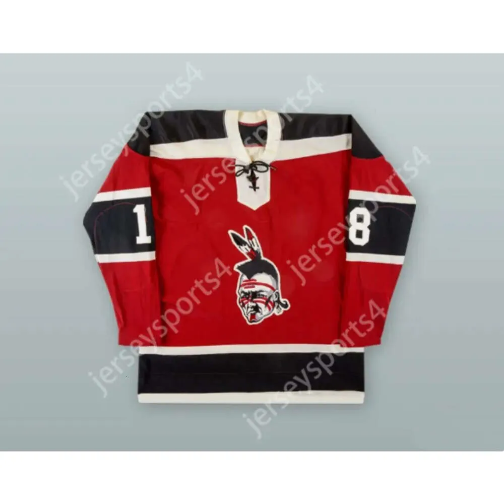 Gdsir Custom BOSTON BRAVES RED HOCKEY JERSEY NEW Top Ed S-M-L-XL-XXL-3XL-4XL-5XL-6XL