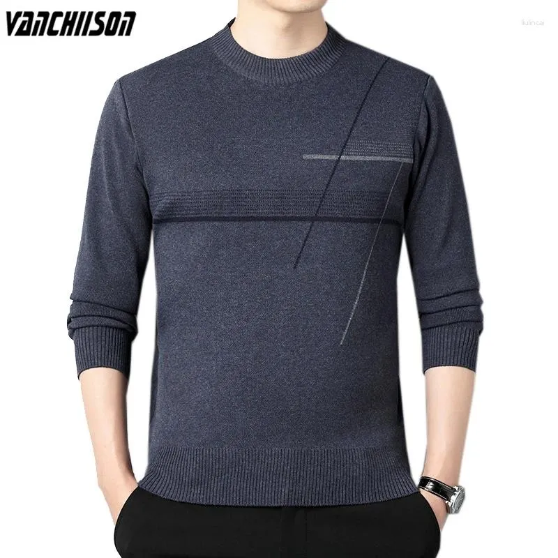 Men's Sweaters Male Knit Jumpers Tops Sweater Pullover For Men Thick Autumn Winter Dad Father Fashion Casual Clothing 00369