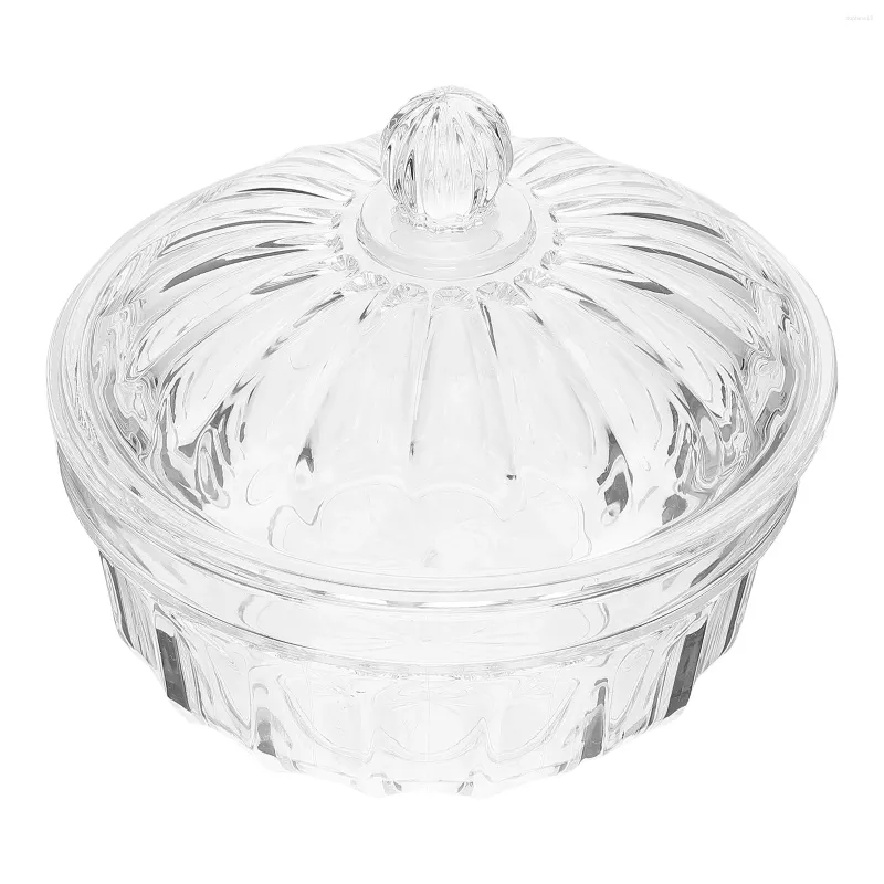 Geschirrssätze Gläser Apotheker Gläser mit Deckel 385ml Süßigkeiten Cookie Bowl Dessert Cups Buffet Tablett Vorspeise Schalen für Obstsalat