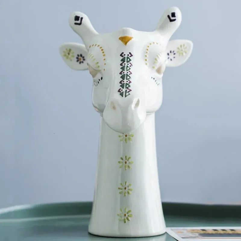 Giraffe Figurine Vase - Premium Quality Ceramic Animal