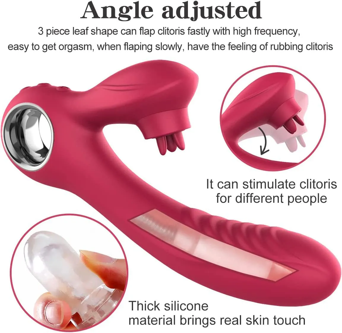 Sex Toys Vibrator New Tongue Slicking Three-Leaf Massage Vibrator Magnetic Charging Masturbation Tongue Vibrator kvinnliga vuxna produkter. dildo