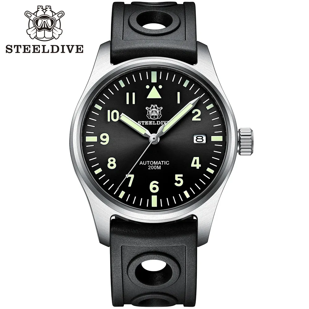 Kits Steeldive Brand 2022 Top Brand Watch Brand Watch for Men Calendario luminoso Chronografo Relogio Masculino Watch