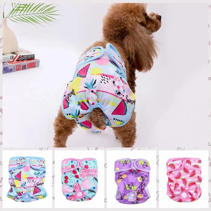 Dog Apparel Water Absorption Underwear Diaper Cotton Adjustable Sanitary Panties SofUP Floral Print Female Diapers