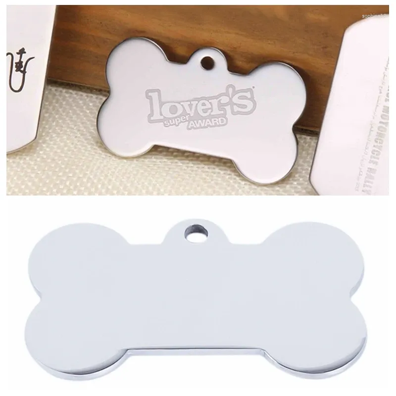 Hundkläder Personlig katt Pet ID -tagg Keychain Graverad namn för valpkrage Pendant Keyring Bone Accessories
