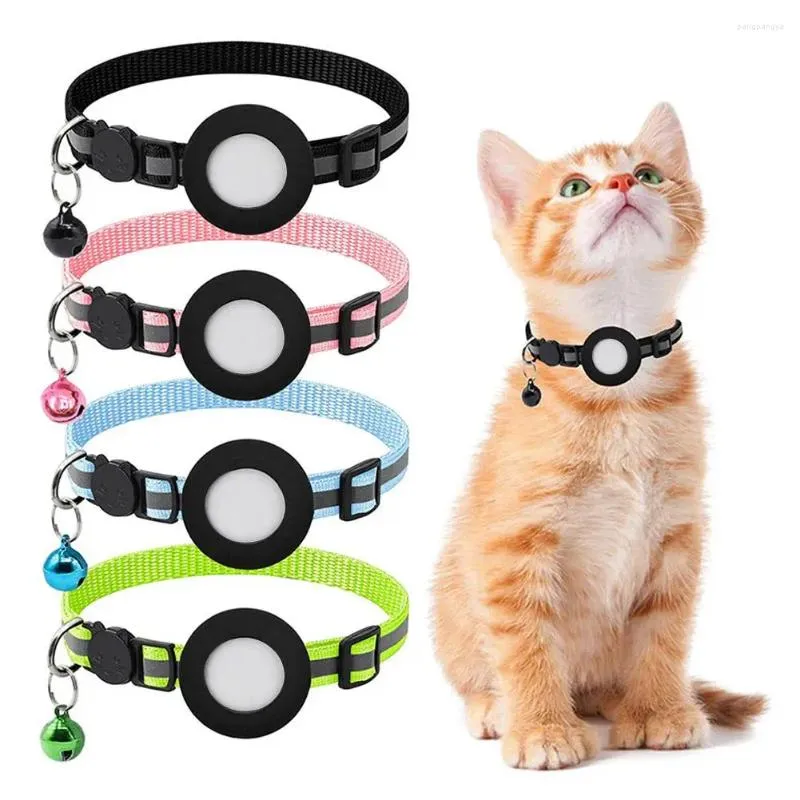 Colliers de chien Collier pour chats avec des accessoires protecteurs de tracker de localisateur anti-perdu pour animaux de compagnie F8d4