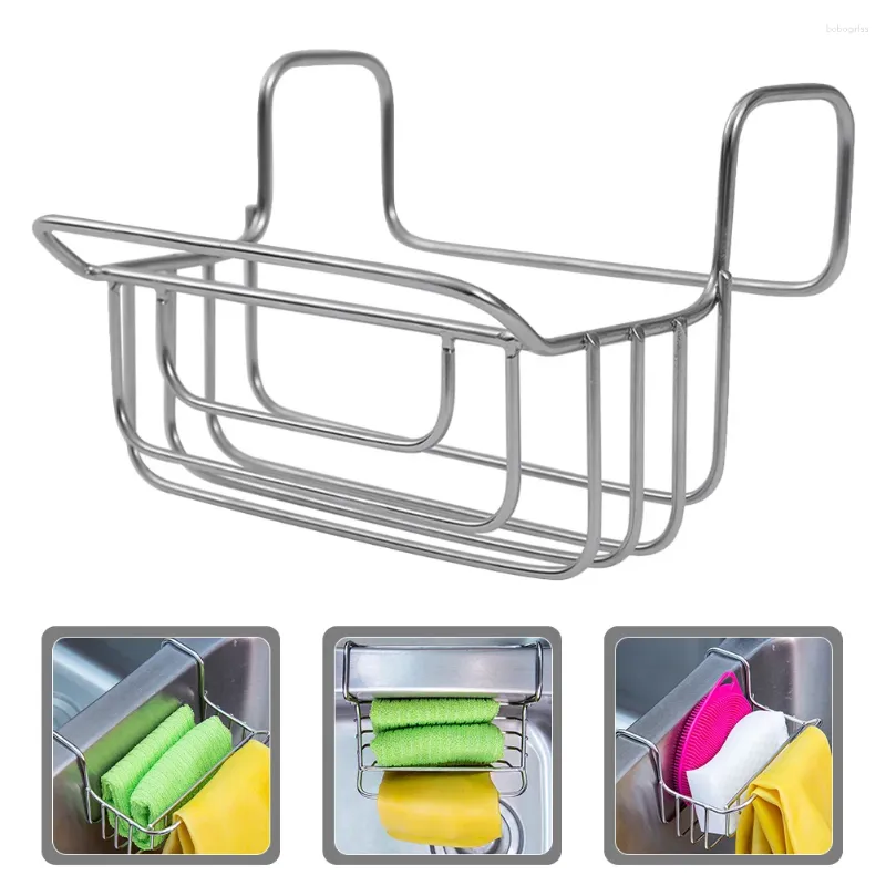 Évier de rangement de cuisine Rabagdeur de suspension Panier suspendu en acier inoxydable Holder Organisateur de paniers en métal Éclair