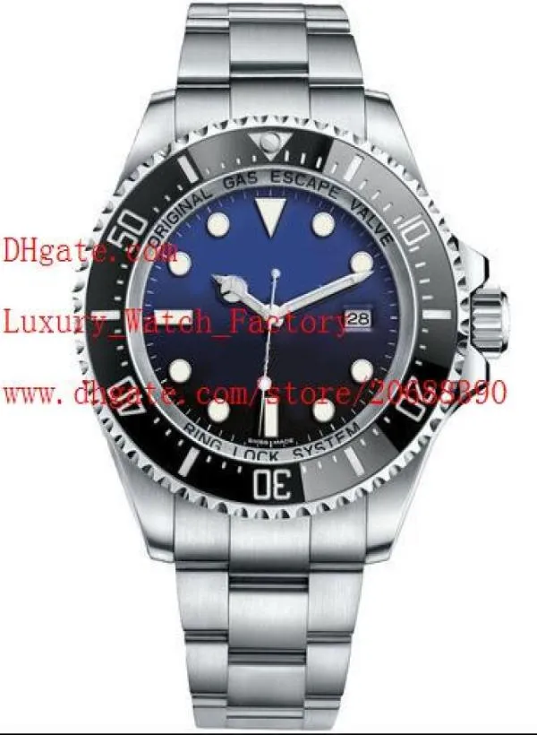 Dostawca fabryki luksusowa ceramiczna ramka stalowa stal nierdzewna dblue Seadweller 116660 44 mm Automatyczne mechaniczne męskie Men039s Watch WAT9536603